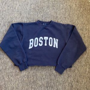 Brandy Melville John Galt Boston Crop Sweatshirt